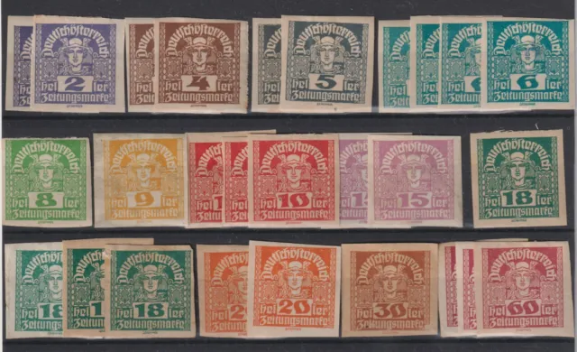 Osterreich  Austria 1920 1921  collection of 27 NEWSPAPER STAMPS