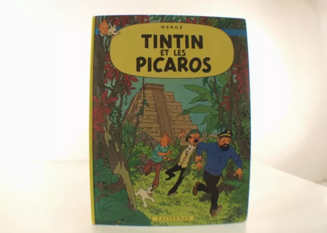 BD Tintin Tintin et les Picaros Hergé édition EO C1 de 1976 dos carré