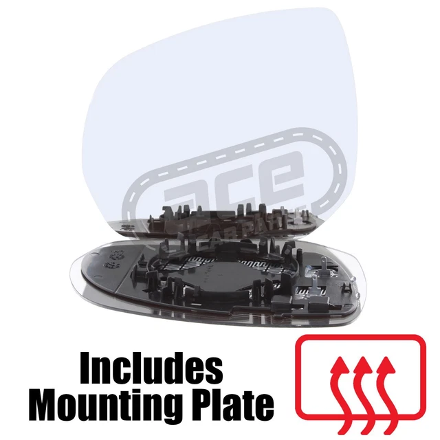 Vetro Specchietto Retrovisore Destro Riscaldabile Per Citroen C3, C2, Peugeot 206 - Asferico Con Lente Retromarcia - Foto 8