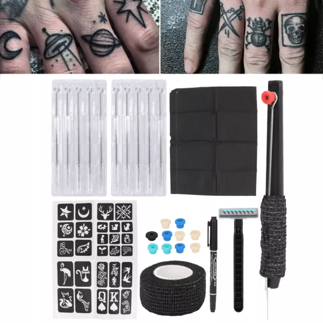 (7RL Tattoo Needles)Traditional Tattoo Stick Pen Set Stainless Steel Tattoo GSA