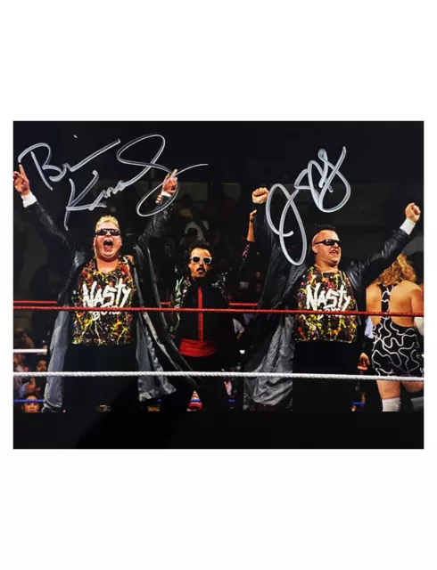 10x8 Zoll Wrestling-Druck signiert von The Nasty Boys mit Monopoly-Events COA