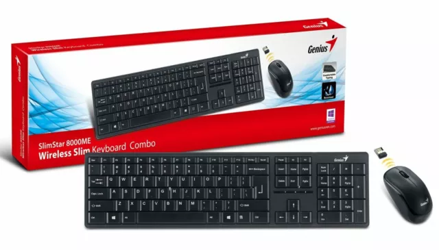 Pack Premium Clavier sans fil + SOURIS sans fil Wireless Desktop GENIUS SLIM