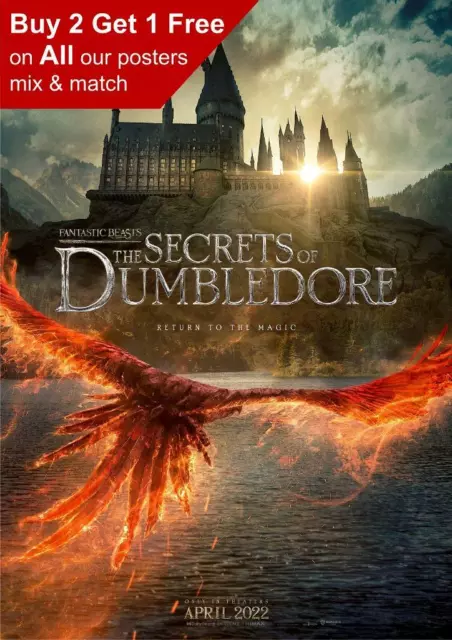 Fantastic Beasts The Secrets Of Dumbledore 2022 Teaser Poster A5 A4 A3 A2 A1