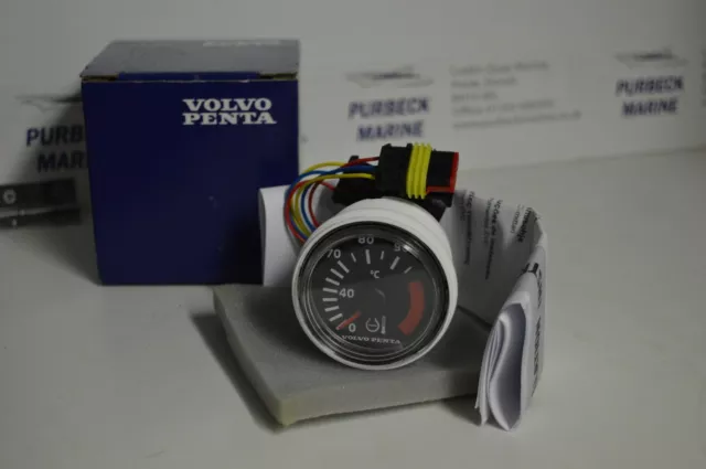 VOLVO PENTA EVC Type 12V Voltmeter Gauge VP 881658 White Face with Chrome  Bezel £45.00 - PicClick UK
