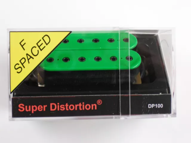 DiMarzio F-spaced Super Distortion Bridge Green W/Black Poles DP 100