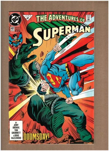 Adventures of Superman #497 3rd Print DC Comics 1992 vs. Doomsday NM- 9.2