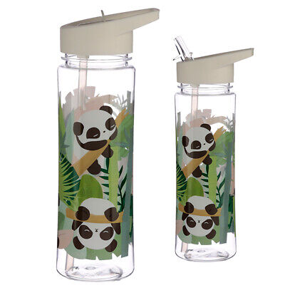 Reusable Pandarama Panda 550ml Water Bottle with Flip Straw BOT34