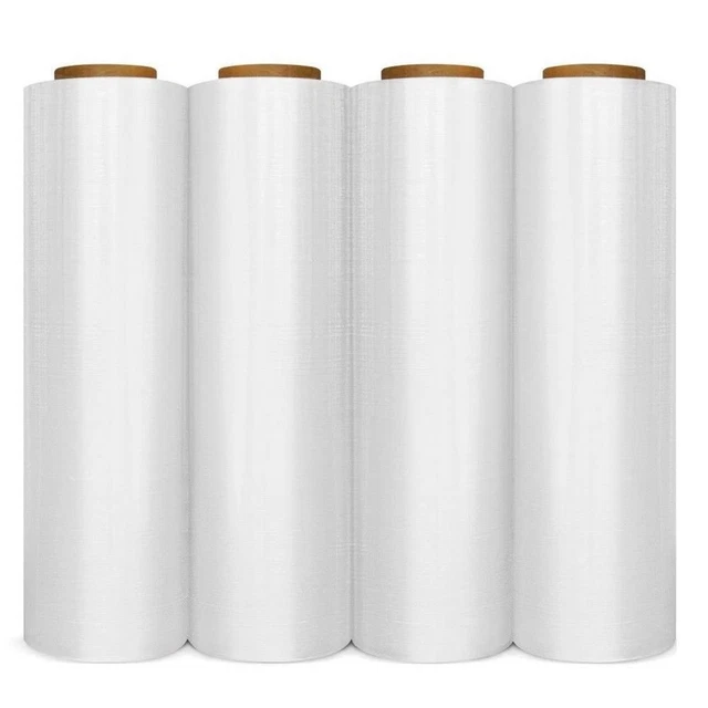 4 ROLLS HAND Stretch Plastic Film Shrink Pallet Wrap 18" X 1500 FT