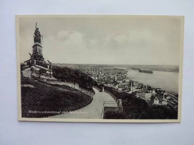 Alte Postkarte Ansichtskarte AK Niederwalddenkmal mit Rüdesheim