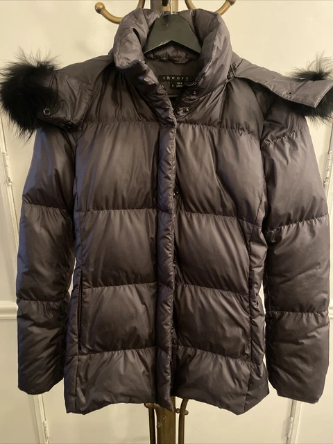 Theory Down Jacket With Fur Trimmed Hood, P