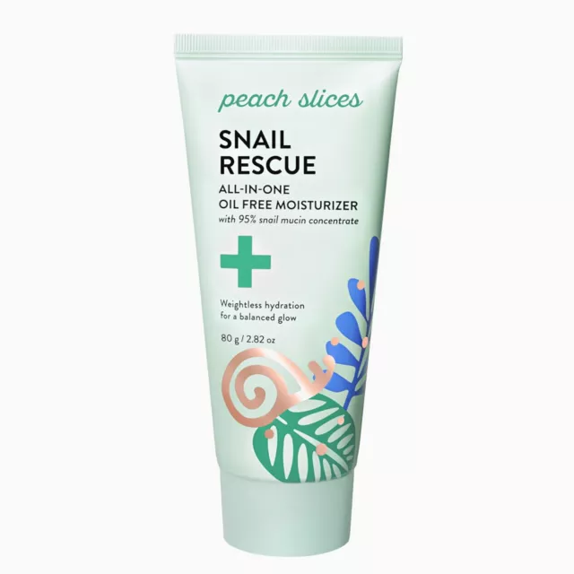 Peach Slices Snail Rescue All-in-One Oil Free Face Moisturizer, 3.83 fl oz