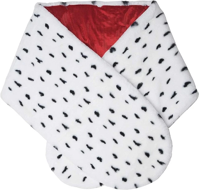 California Costumes Faux Dalmation Stole, White/Black/Red, One Size