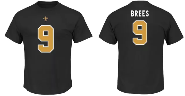 NFL T-Shirt New Orleans Saints Drew Brees 9 schwarz ER3 Receiver Trikot Jersey