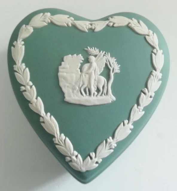 Wedgwood - Bleu Sarcelle Vert Bibelot Boîte Bellerophon Arrosage Pegasus