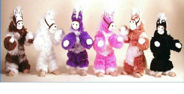Yarn Horse, 2 Legged 3-String T-Handle Marionette Puppet 10" Tall Assorted Color