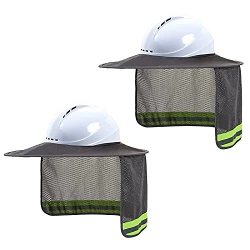 Hard Hat Sun Shade, High Visibility Sun Visor Neck Shade with Reflecti...
