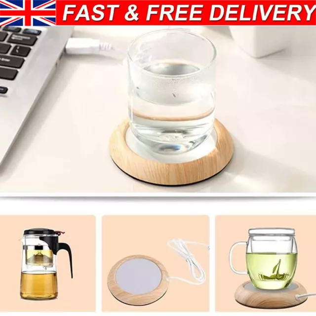 Electric USB Cup Warmer Heating Pad Coaster Tea Coffee Mug Heater Mat Winter UK