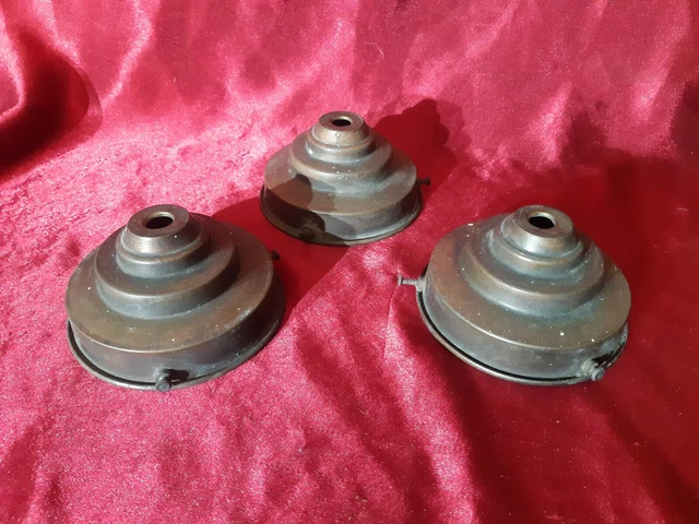 3 Griffes cache douilles laiton ,lustre ,lampe,art deco,vintage,design diam 8,5