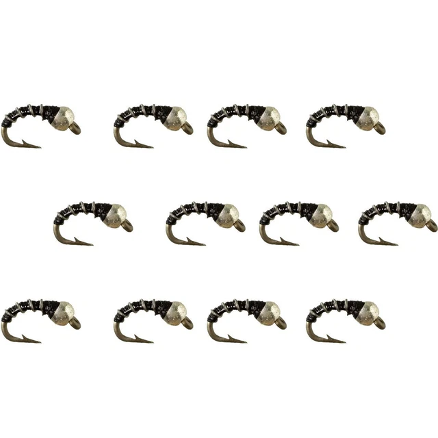 Montana Fly Company Tungsten Zebra Midge - 12 Pack