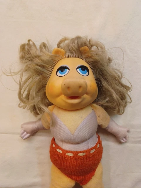 Vintage Fisher Price Jim Henson 13" Miss Piggy Muppet Doll Plush #890 No Dress 3