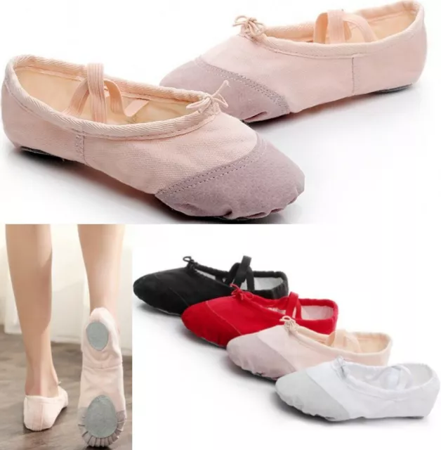 Ballettschläppchen Gymnastikschuhe Tanzschuche Turnschläppchen Gr.22 bis 43