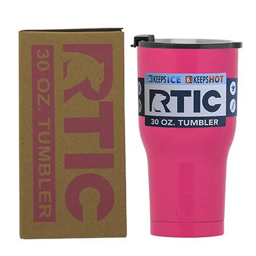 RTIC 30 OZ Pink Tumbler Cooler with Lid 30oz- Stainless Steel Cup Mug NEW STYLE
