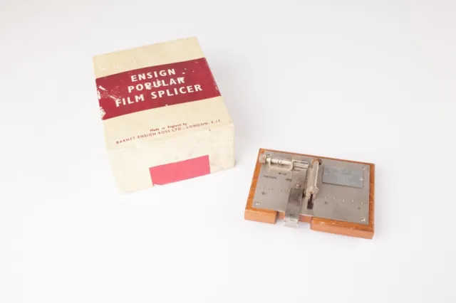 Ensign Popular - Empalme de película vintage de 16 mm en caja original. Excelente estado