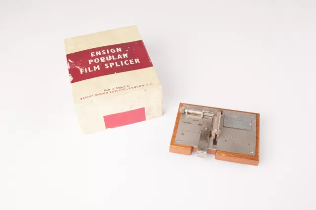 Ensign Popular - Empalme de película vintage de 16 mm en caja original. Excelente estado
