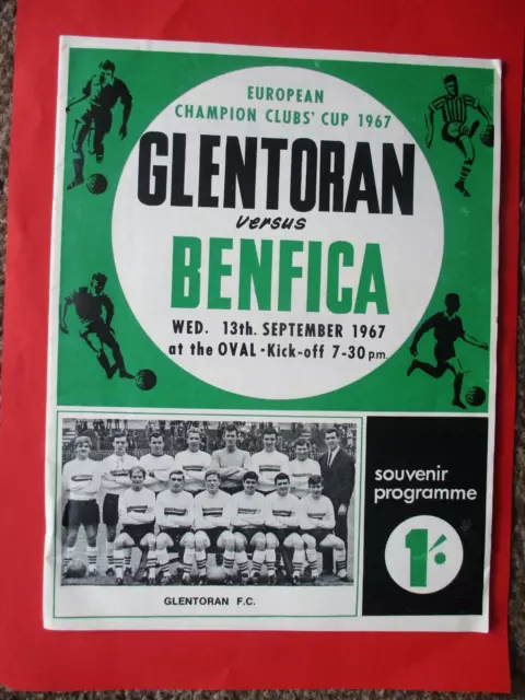 Glentorian v Benfica-European Champion Club's Cup 1967