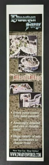 Dwarven Forge Master Maze Print Ad Game Poster Art PROMO Original Tabletop