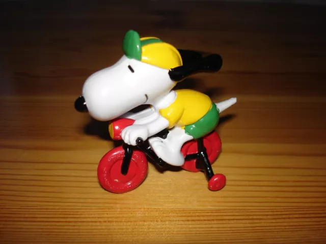 Snoopy als Radfahrer, beim Triathlon, Peanuts, Figur von Schleich