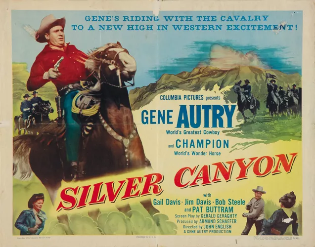 Silver Canyon (1951) Gene Autry Cult Western movie poster print 5
