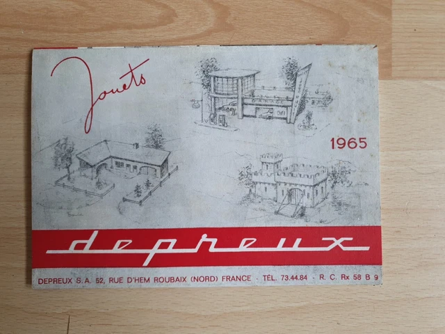 Rare Petit Dépliant Catalogue Jouets Depreux Ancien 1965 Très Bon État