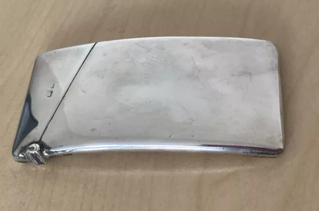 Antique Sterling Silver Curved Card Case - Birmingham 1912