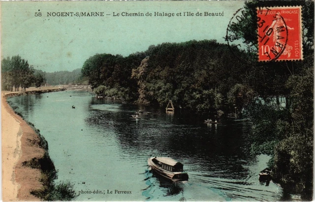 CPA Nogent sur Marne Le Chemin de Halage et Ile Beaute (1348144)
