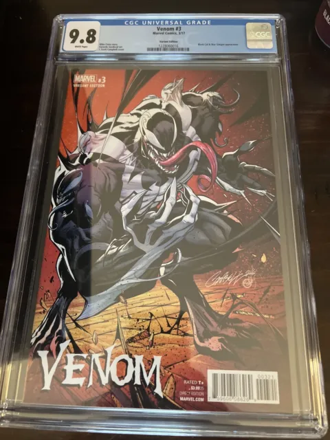 Venom #3 CGC 9.8 JSC J Scott Campbell Cover Variant Marvel