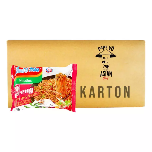 40x80g Indomie PEDAS Mi Goreng Pedas Instantnudeln scharf