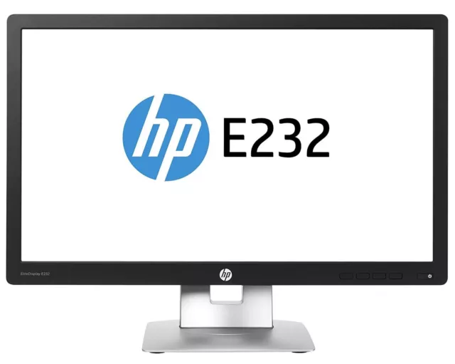 HP 23" Inch E232 EliteDisplay LED Monitor VGA DVI DP 1080p Colour LCD *USED*