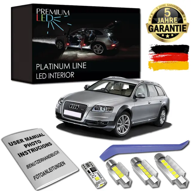 Audi A6 C6 4F Avant LED Innenraumbeleuchtung Premium 17 SMD Weiß Canbus 4F2 4FH