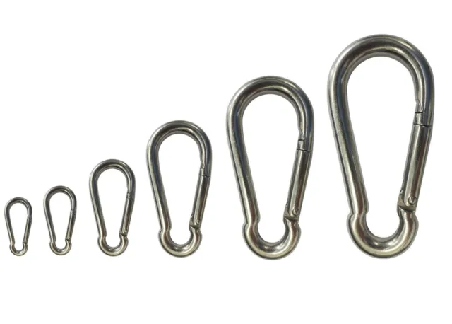 Snap Hook Stainless Steel G316 Clip Climbing Lock Carabiner - 4mm to 12mm