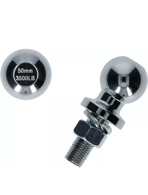 Perno De Enganche Para Remolque De Tractor - Bola De 50 Mm, Longitud Total 25 Cm, Marca Ama (PER-09599)