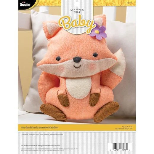 Bucilla Filz Applikation Kissen Kit - Wald Blumenmuster