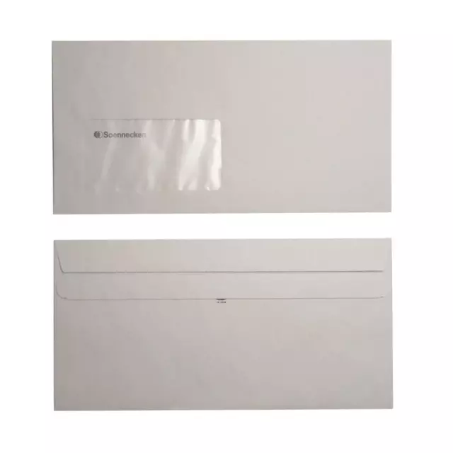 3000x custodie per finestra riciclate custodie per lettere con finestra DIN lungo grigio 75g SK (np)