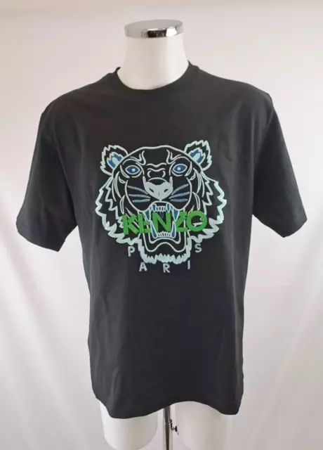 Kenzo Paris Black Gradient Tiger T Shirt Size XL UK