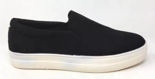 Madden Girl Women's Gemma Slip On Casual Flat Shoes Black Suede Size 9 M US