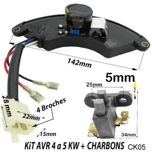 Carte AVR Régulateur De Tension Pour Groupe Électrogène 2 à 3 KW - Module Électronique De Remplacement - Dimensions 81x37x22 Mm