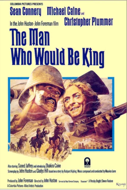 The Man Who Would Be King (VHS) Sean Connery Michael Caine -John Huston Film VHS