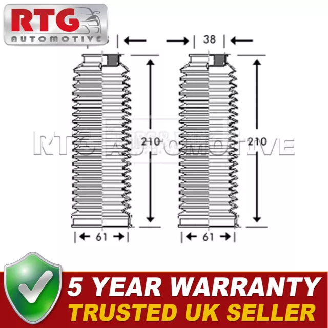 Front Steering Rack Boot Set Fits Alfa Romeo 147 156 GT 166 + Other Models