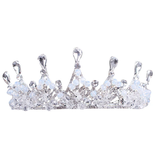 Couronne Fleur Cheveux Mariée - Strass & Cristaux - Modèle Or, Argent Ou Rose - 100% Main - Pour Mariage & Soirée