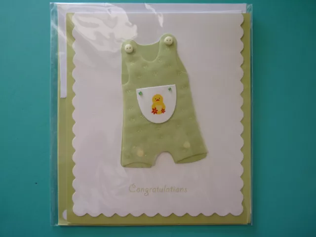 New Baby Congratulations Greeting Card For Anyone Embellished - Burgoyne